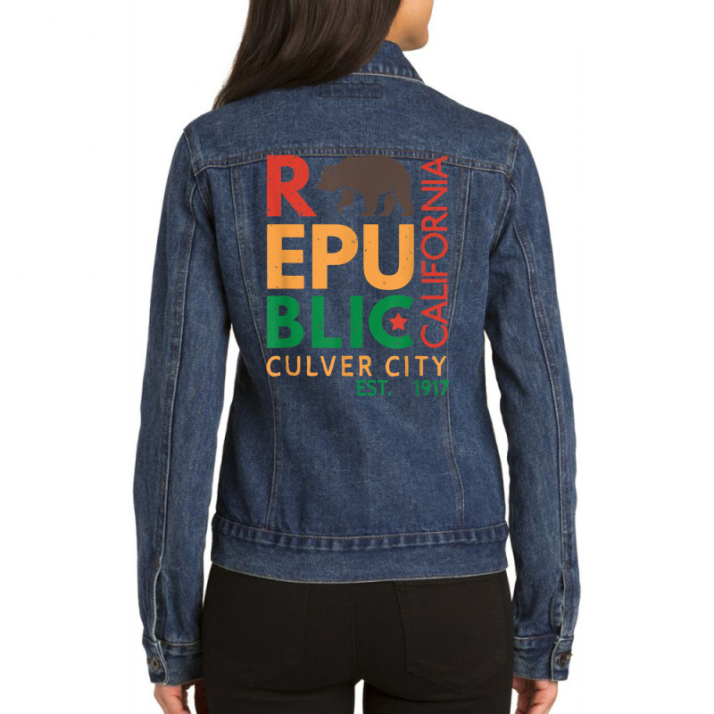 Culver City T Shirt   Republic Of California Ladies Denim Jacket by adam.troare | Artistshot