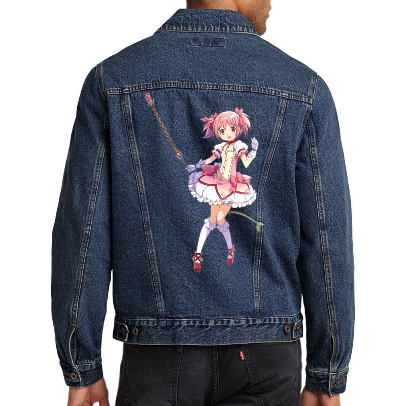 Puella Magi Madoka Magica Anime 9 Men Denim Jacket by xaahiradada3 | Artistshot