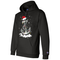 Anchor Boating Sailing Christmas Santa Hat Lights Champion Hoodie | Artistshot