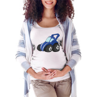 Offroad Blue Wagon Blue Maternity Scoop Neck T-shirt | Artistshot