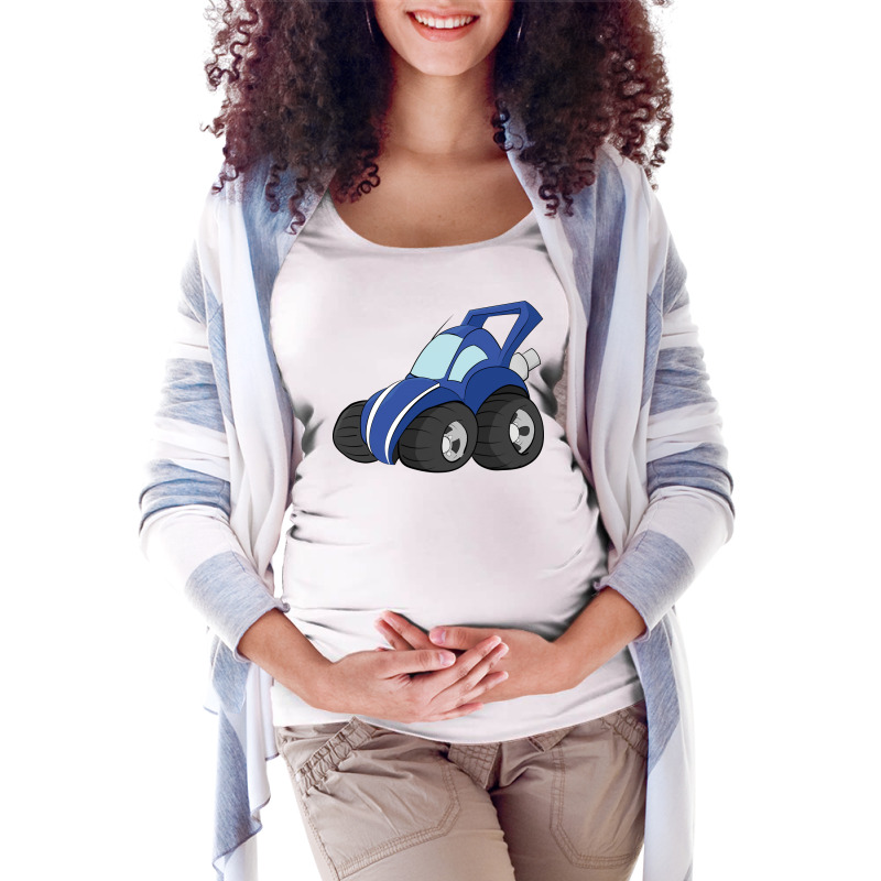 Offroad Blue Wagon Blue Maternity Scoop Neck T-shirt by mfrekenascam | Artistshot