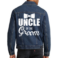 Uncle Of The Groom For Wedding Gift Men Denim Jacket | Artistshot