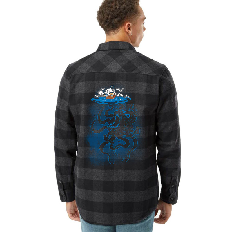 Here There Be Monster Flannel Shirt by ovillabogevr | Artistshot