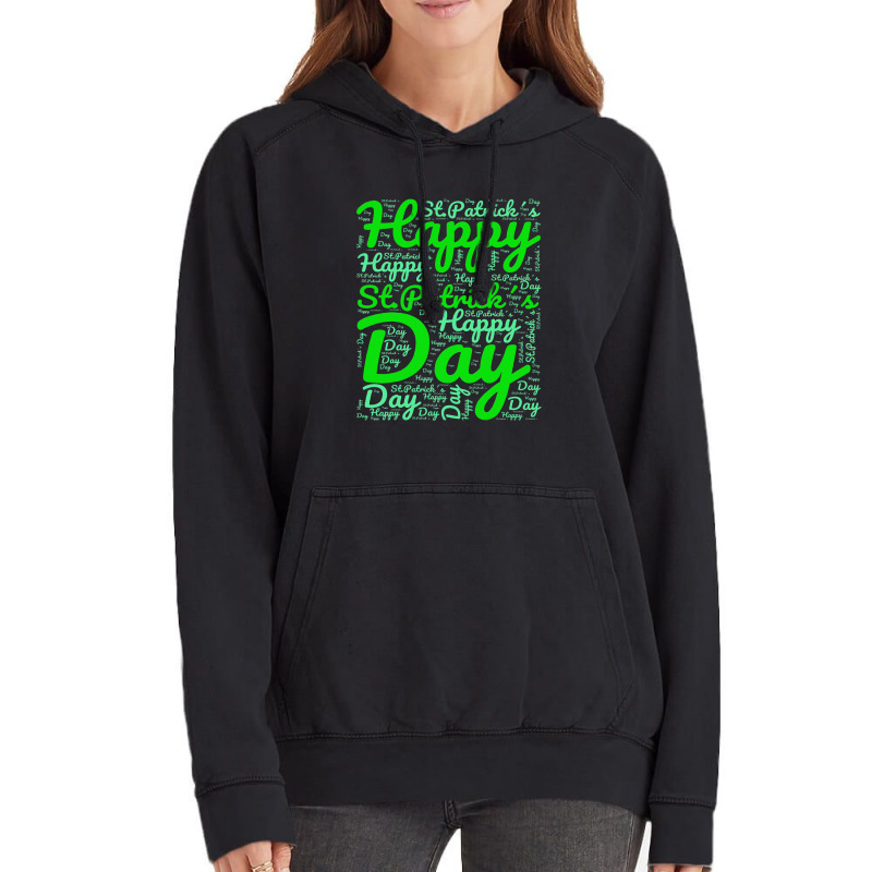 Happy St Patricks Day Wordart Funny Irish Vintage Hoodie by lauUPTEES | Artistshot