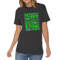 Happy St Patricks Day Wordart Funny Irish Vintage T-shirt | Artistshot