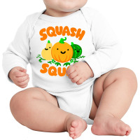 Squash Squad Cute Funny Autumn Fall Pumpkin Butter Long Sleeve Baby Bodysuit | Artistshot