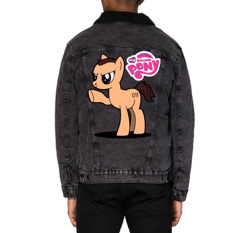 My Strange Pony B Unisex Sherpa-lined Denim Jacket | Artistshot