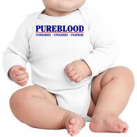 Pure Blood Unmasked Unvaxxed Unafraid Anti Vaccine Long Sleeve Baby Bodysuit | Artistshot