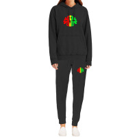 Rasta Skull And Crossbones Hoodie & Jogger Set | Artistshot