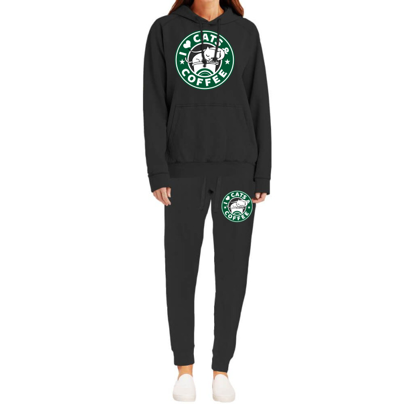 I Heart Cats And Coffee Hoodie & Jogger set by ovillabogevr | Artistshot