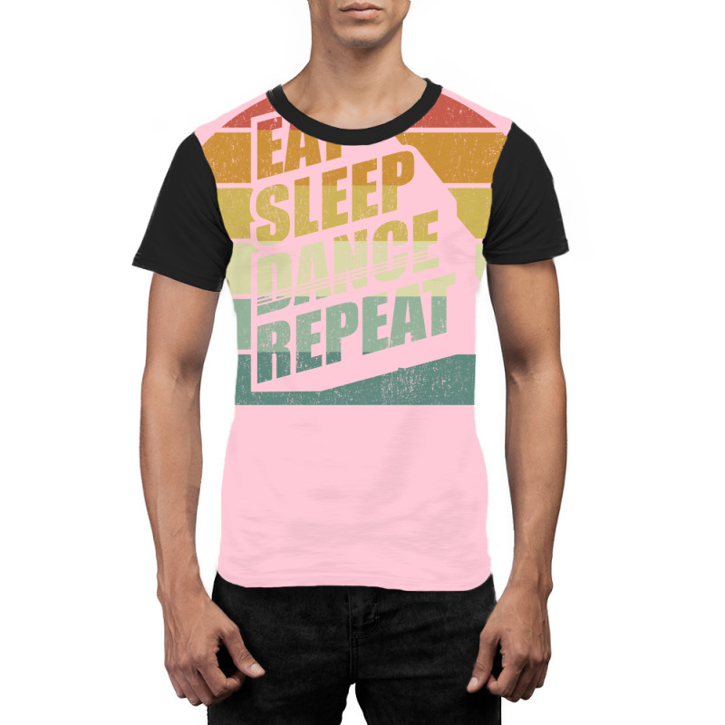 Vintage Retro Eat Sleep Dance Repeat Dance Team Gi Graphic T-shirt by efawcuro9 | Artistshot