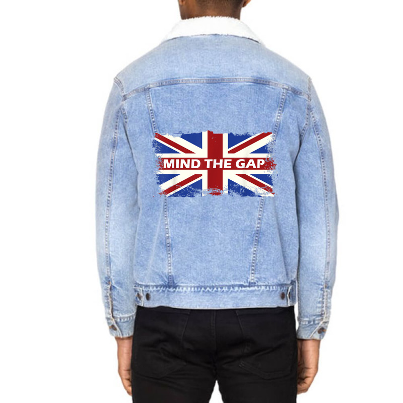 Mind The Gap Union Jack T Shirt London Flag Britis Unisex Sherpa-lined Denim Jacket | Artistshot