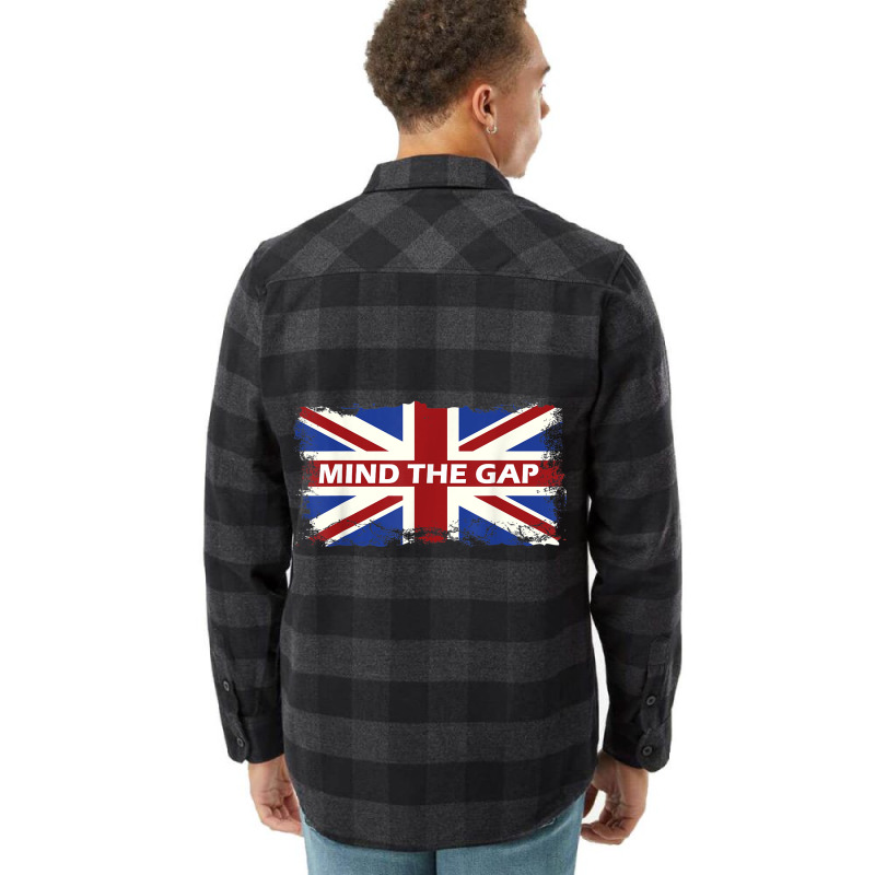 Mind The Gap Union Jack T Shirt London Flag Britis Flannel Shirt | Artistshot