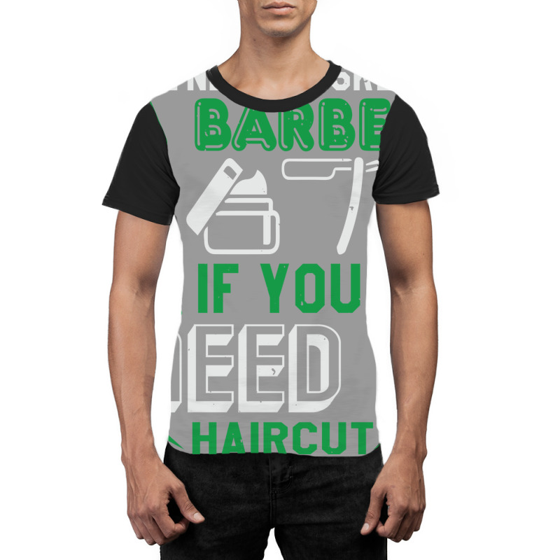 Barber Shop Haircut Beard Hairdresser Gift Cute Lo Graphic T-shirt | Artistshot