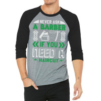 Barber Shop Haircut Beard Hairdresser Gift Cute Lo 3/4 Sleeve Shirt | Artistshot