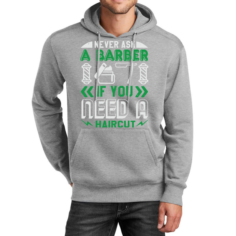 Barber Shop Haircut Beard Hairdresser Gift Cute Lo Unisex Hoodie | Artistshot