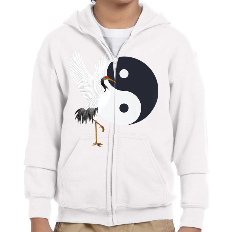 Tai Chi White Crane Yin, Yang, Qi Gong, Chinese Wh Youth Zipper Hoodie by aiiluurosy | Artistshot