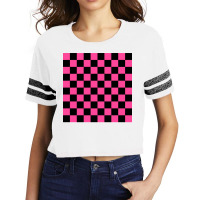 Black And Pink Checkerboard Pattern Scorecard Crop Tee | Artistshot