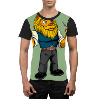 Cartoon Lion Is The Barber Boy Graphic T-shirt | Artistshot