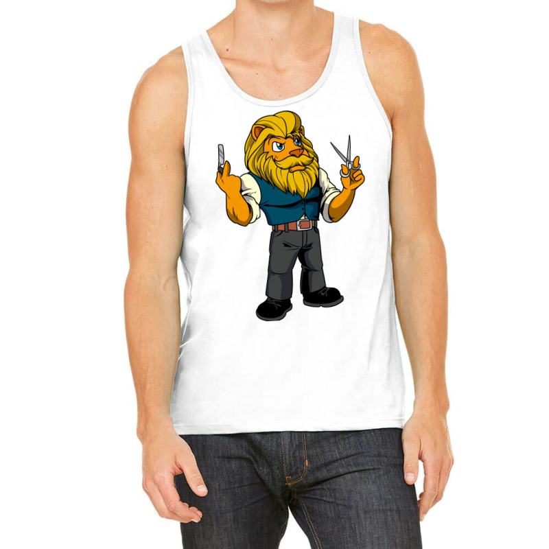 Cartoon Lion Is The Barber Boy Tank Top | Artistshot