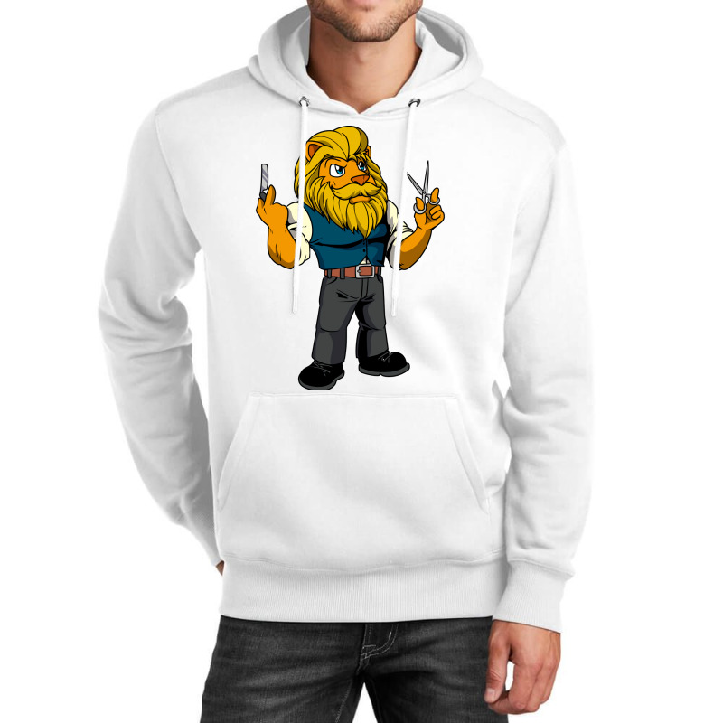 Cartoon Lion Is The Barber Boy Unisex Hoodie | Artistshot