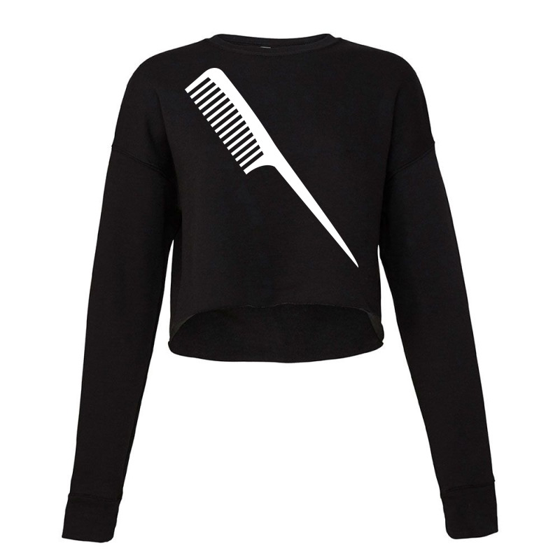 Barber Hairdresser Comb Hair Cutting Tumblr Cropped Sweater by kuperkloocke | Artistshot