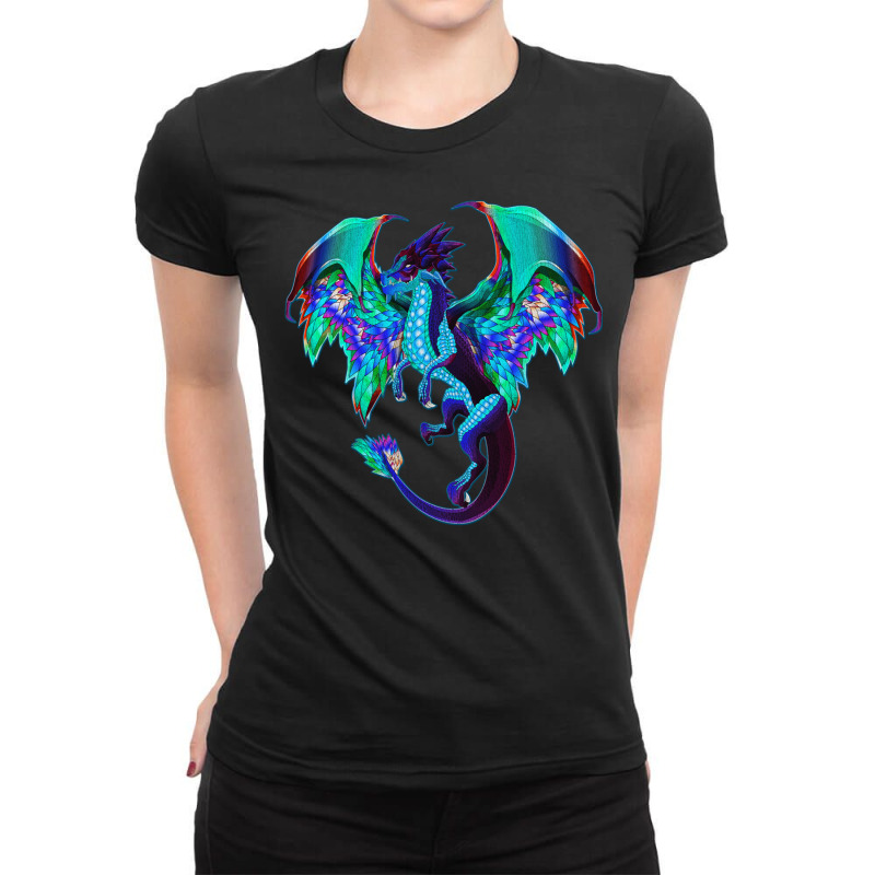 Imagine You Are A Fire Breathing Dragon With Wings Ladies Fitted T-Shirt by holden | Artistshot