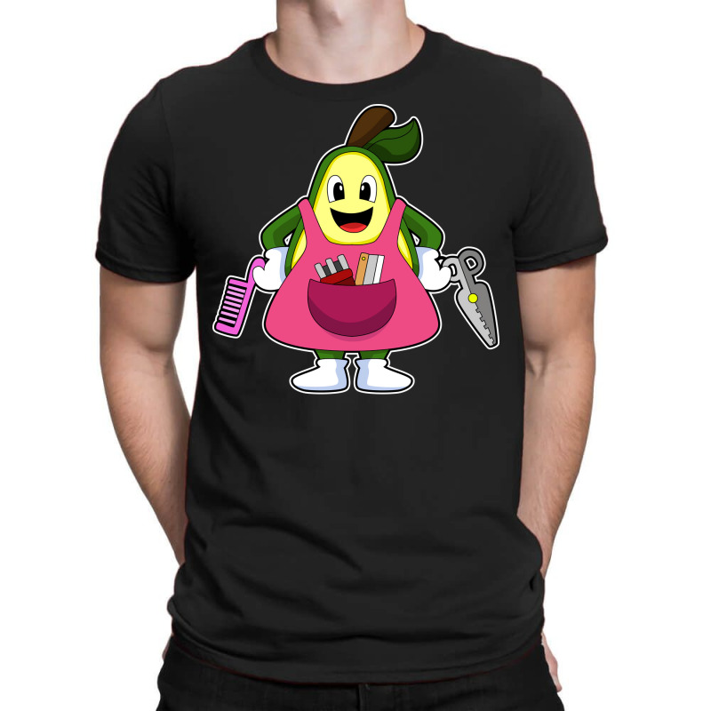 Avocado As Hairdresser With Scissors Comb Funny T-Shirt by aasenhejnyl | Artistshot