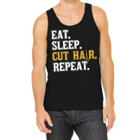 Eat Sleep Cut Hair Repeat 70s Tank Top | Artistshot