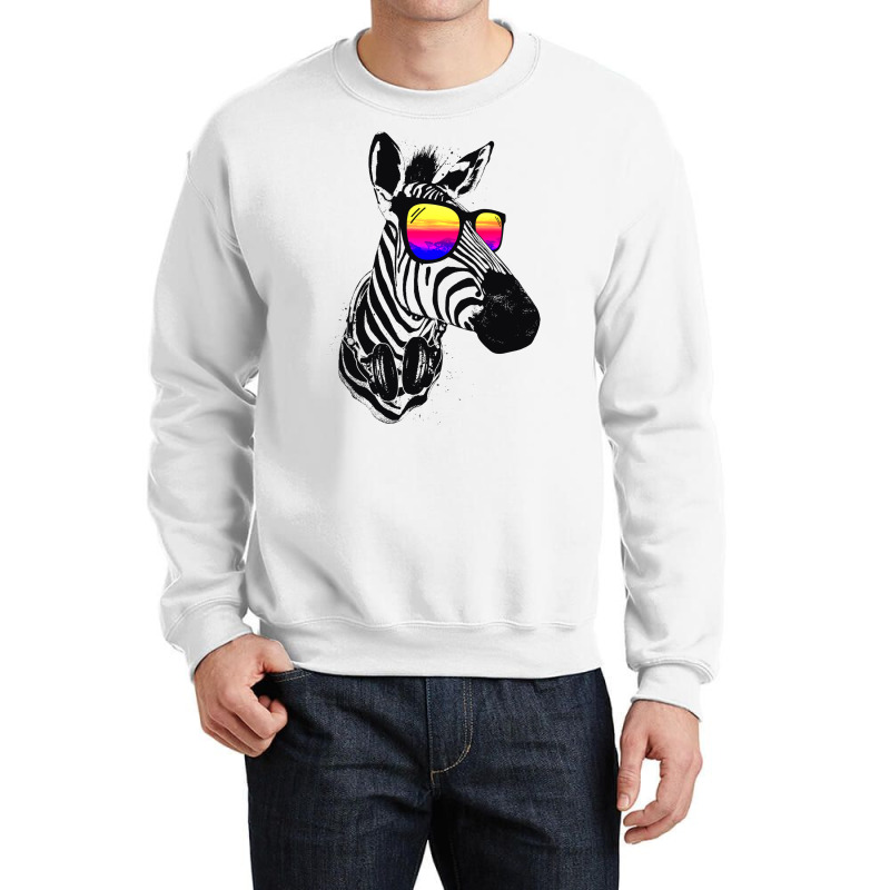 Cool Zebra Crewneck Sweatshirt by enzormiersh | Artistshot