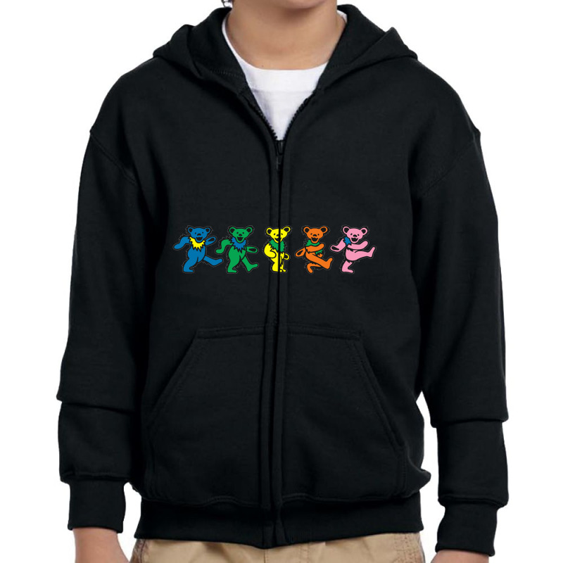 Grateful Bears Youth Zipper Hoodie | Artistshot