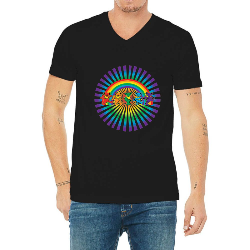 Grateful Rainbow V-neck Tee | Artistshot