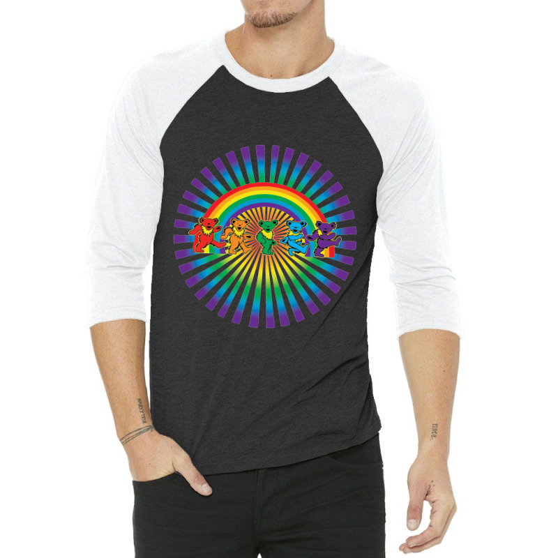 Grateful Rainbow 3/4 Sleeve Shirt | Artistshot