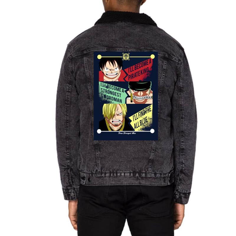 One Piece 8 Unisex Sherpa-lined Denim Jacket | Artistshot