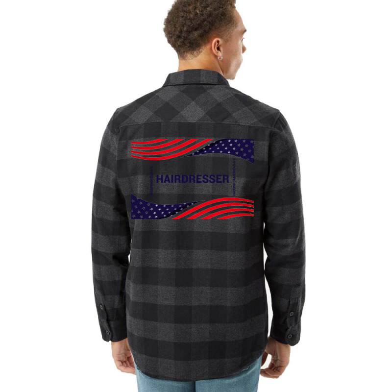 Hairdresser Keeping America Safe Flannel Shirt | Artistshot