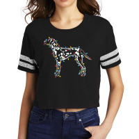 Christmas Lights Dalmatian Dog Lover Ugly Sweater Scorecard Crop Tee | Artistshot