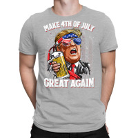 Make 4th Of July Great Again Trump Beer T-shirt | Artistshot