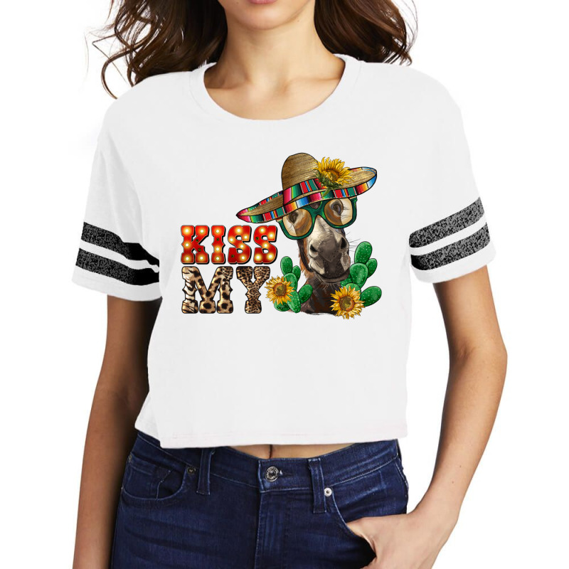 Kiss My Ass Donkey Scorecard Crop Tee by BarkalooDesign | Artistshot