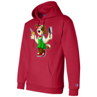 Dog As Hairdresser With Scissors Comb Travel Champion Hoodie | Artistshot