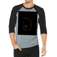 Fibonacci Golden Ratio Gold Spiral Sacred Geometry 3/4 Sleeve Shirt | Artistshot