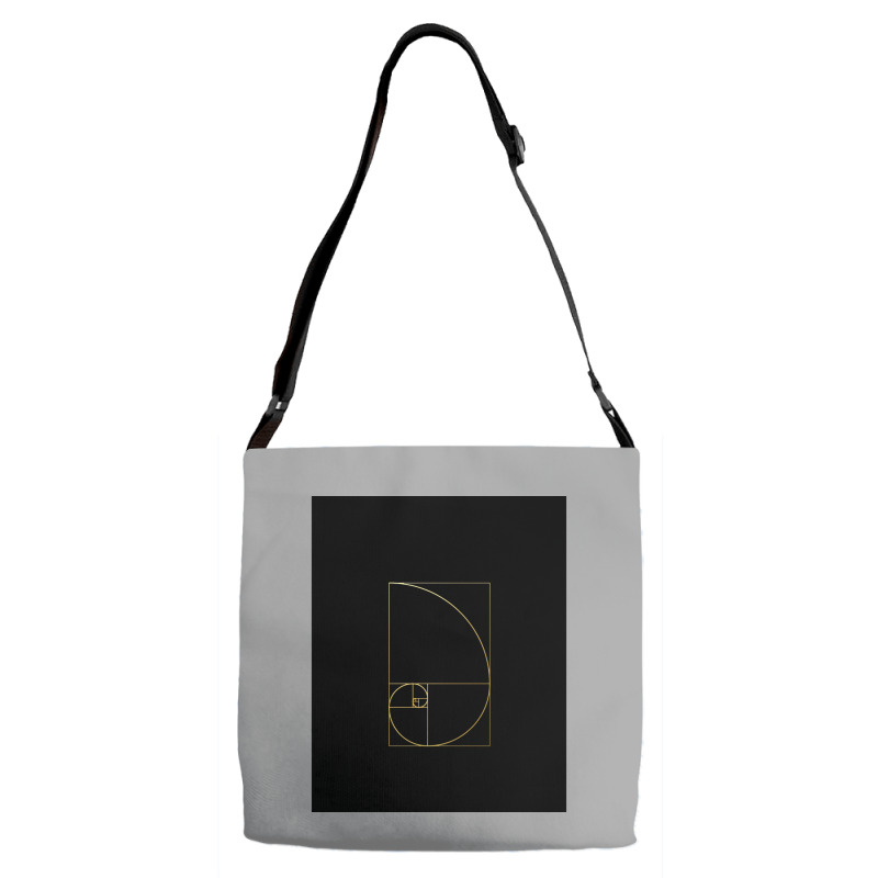 Fibonacci Golden Ratio Gold Spiral Sacred Geometry Adjustable Strap Totes | Artistshot