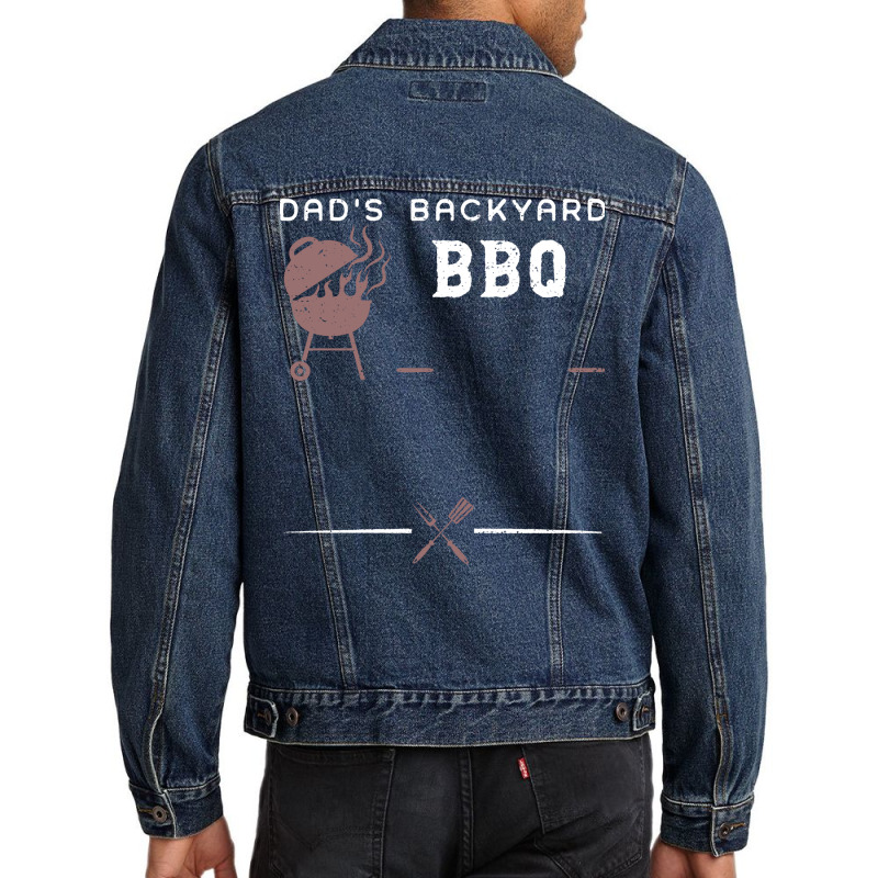 Dads Backyard Bbq Hippie Men Denim Jacket by tatrosherryp | Artistshot