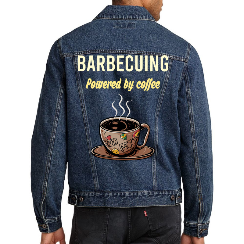 Barbecuing Fueled By Coffee Barbecue Bbq Party Foo Men Denim Jacket by strosesimonsf | Artistshot