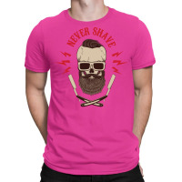 Never Shave Skull With Beard And Two Shaving Blade T-shirt | Artistshot