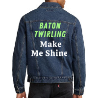 Baton Twirling Gift Men Denim Jacket | Artistshot