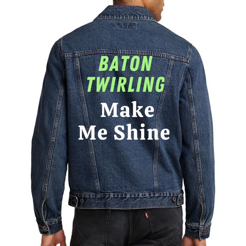 Baton Twirling Gift Men Denim Jacket by strosesimonsf | Artistshot