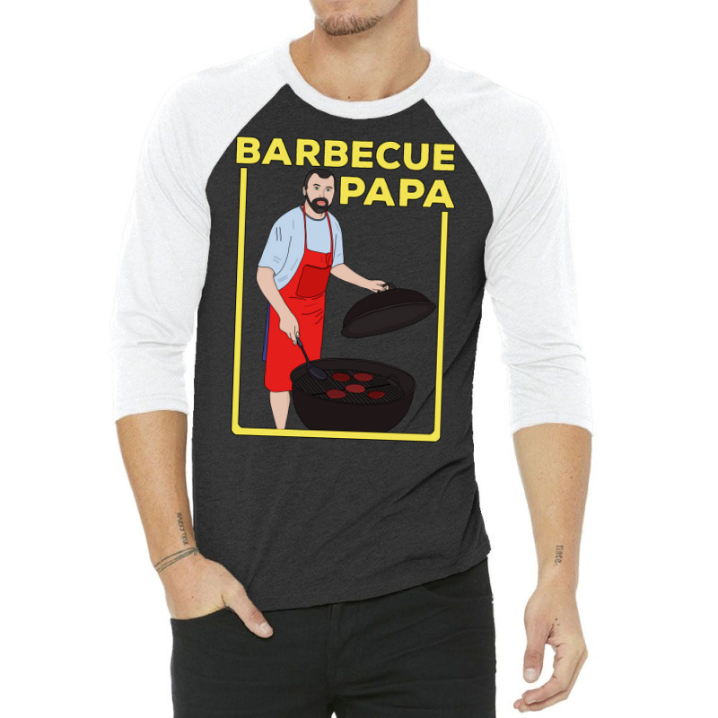 Barbecue Papa Quote 3/4 Sleeve Shirt by strosesimonsf | Artistshot