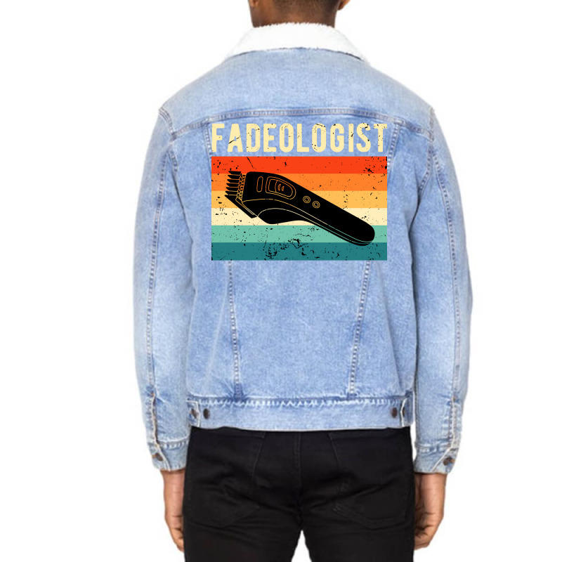 Retro Barbershop Vintage Barber Love Unisex Sherpa-lined Denim Jacket | Artistshot