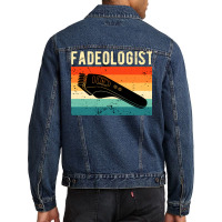 Retro Barbershop Vintage Barber Love Men Denim Jacket | Artistshot