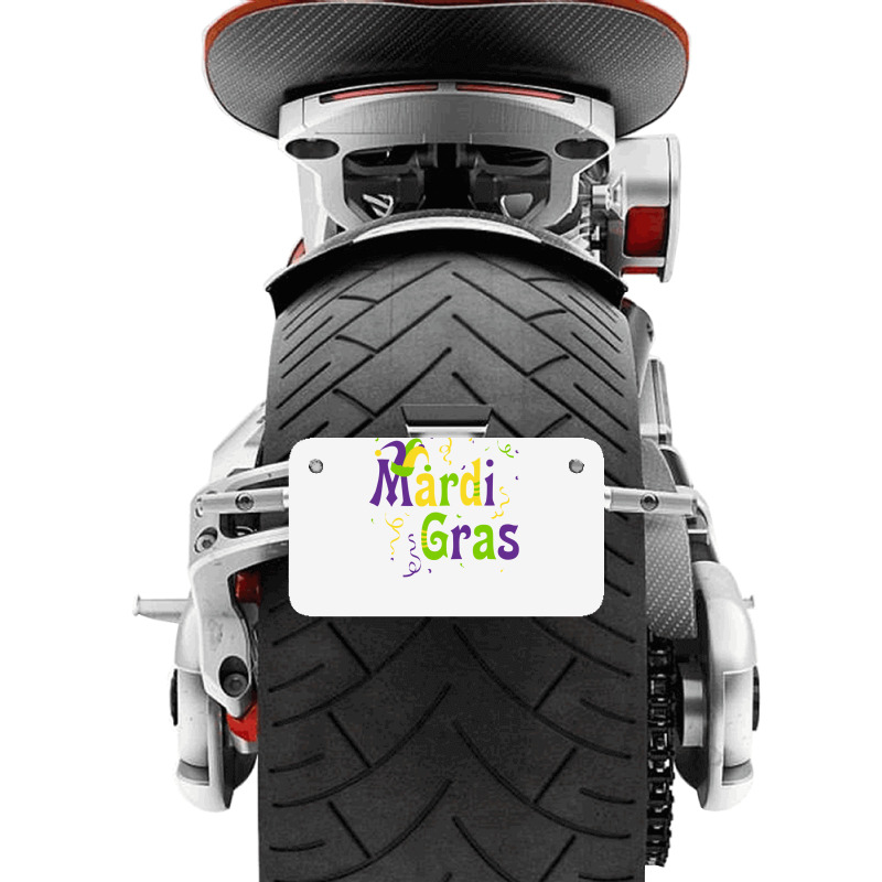 Mardi Gras Costume Party Long Sleeve T Shirt Motorcycle License Plate | Artistshot